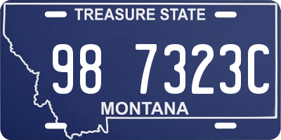 MT license plate 987323C