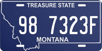MT license plate 987323F
