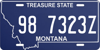 MT license plate 987323Z
