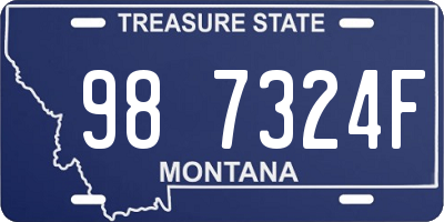 MT license plate 987324F