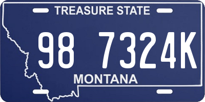 MT license plate 987324K
