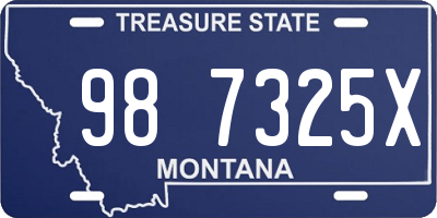 MT license plate 987325X