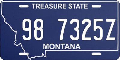 MT license plate 987325Z