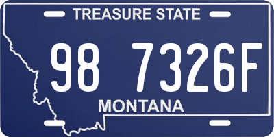 MT license plate 987326F