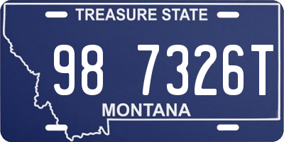 MT license plate 987326T