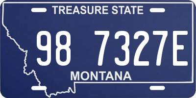 MT license plate 987327E