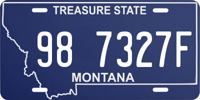 MT license plate 987327F