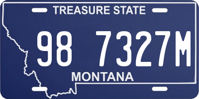 MT license plate 987327M