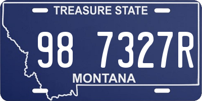 MT license plate 987327R