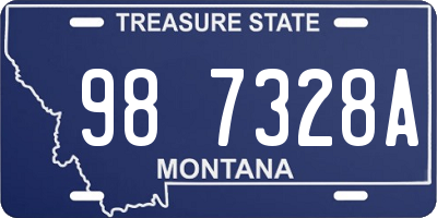 MT license plate 987328A