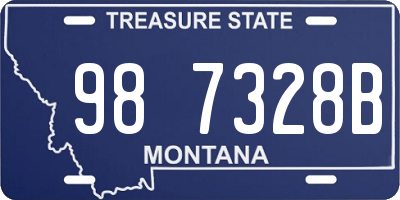 MT license plate 987328B
