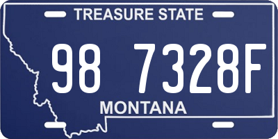 MT license plate 987328F