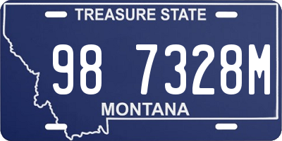 MT license plate 987328M