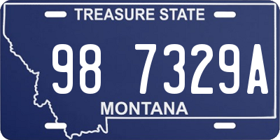 MT license plate 987329A