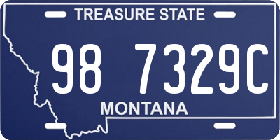 MT license plate 987329C