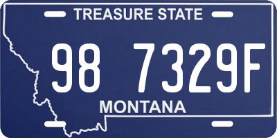 MT license plate 987329F