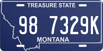 MT license plate 987329K