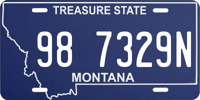 MT license plate 987329N