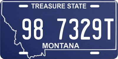 MT license plate 987329T