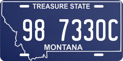 MT license plate 987330C