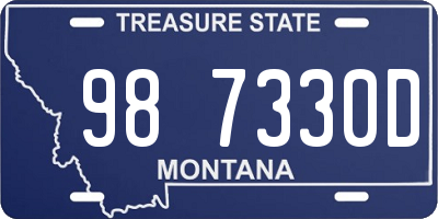 MT license plate 987330D