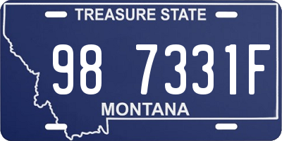 MT license plate 987331F