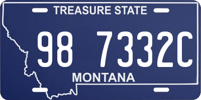 MT license plate 987332C