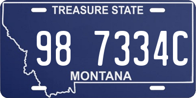 MT license plate 987334C