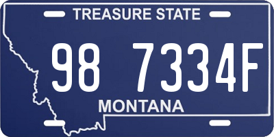 MT license plate 987334F