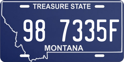 MT license plate 987335F