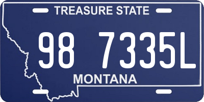 MT license plate 987335L