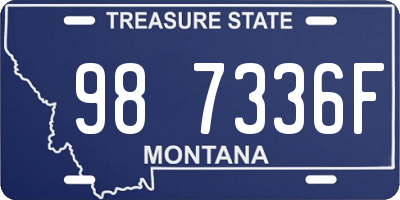 MT license plate 987336F