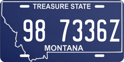 MT license plate 987336Z