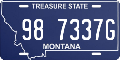 MT license plate 987337G