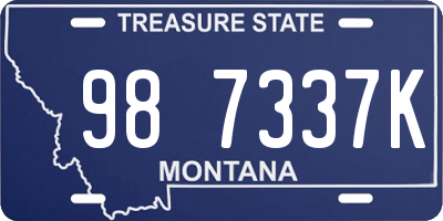 MT license plate 987337K