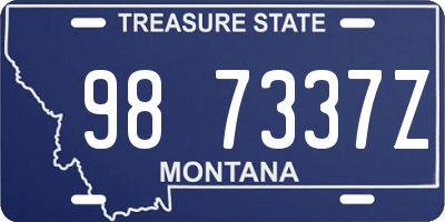 MT license plate 987337Z