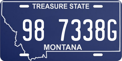 MT license plate 987338G