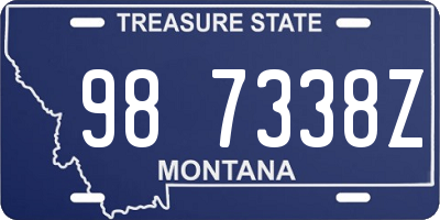 MT license plate 987338Z