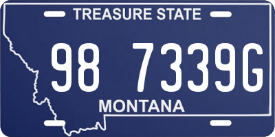 MT license plate 987339G