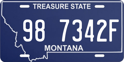 MT license plate 987342F