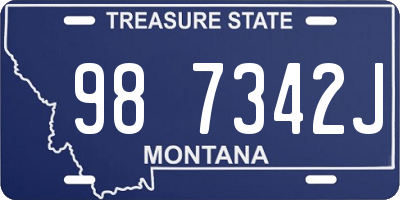 MT license plate 987342J