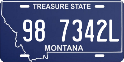 MT license plate 987342L