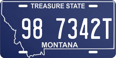 MT license plate 987342T