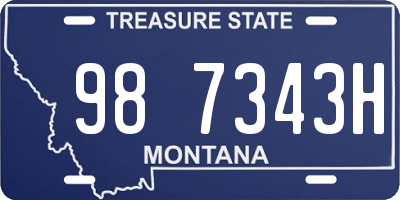 MT license plate 987343H