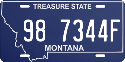MT license plate 987344F