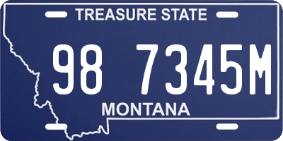MT license plate 987345M