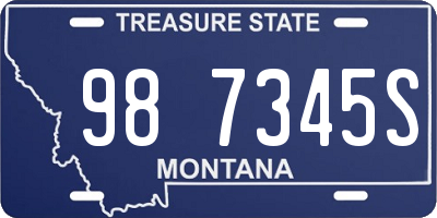 MT license plate 987345S