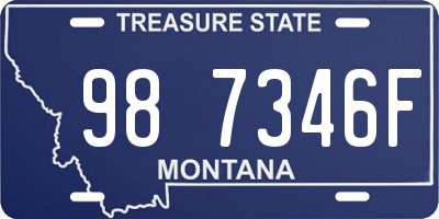 MT license plate 987346F