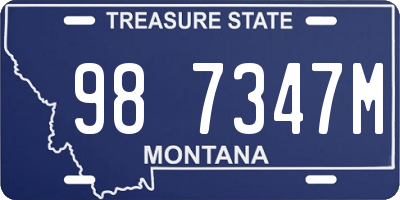 MT license plate 987347M