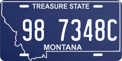 MT license plate 987348C